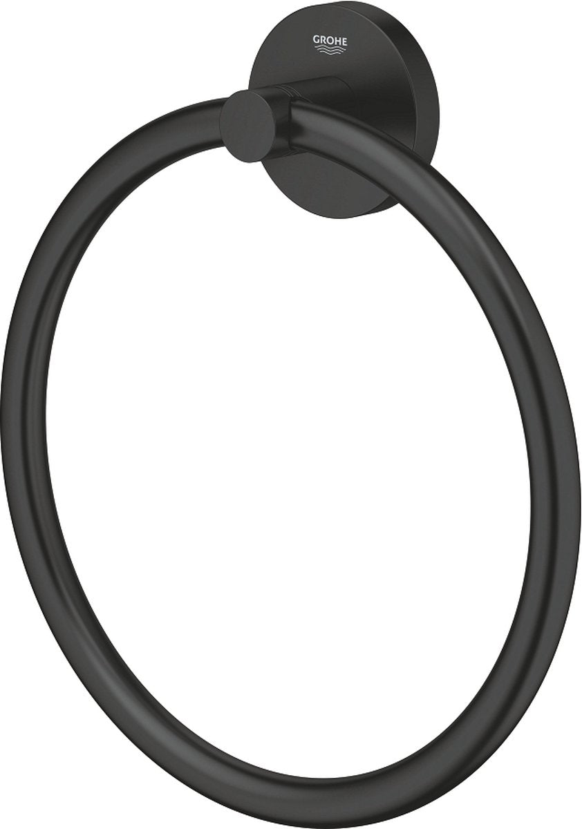 Anneau porte-serviettes Grohe start - noir mat