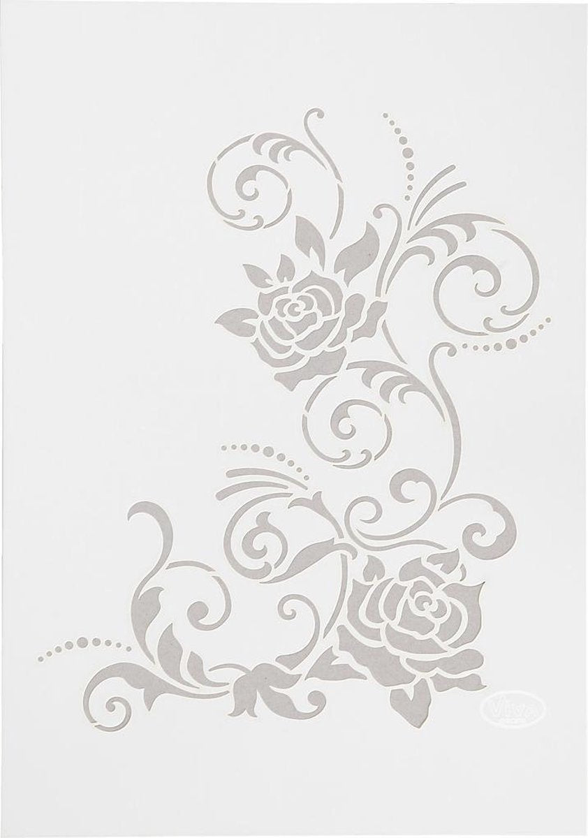 Template flexible de la décoration Viva, fleurs, A4, Vel 210x297 mm, 1 pièce