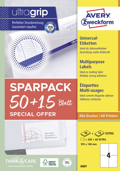 Avery -6601-étiquettes polyvalentes