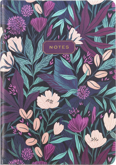 Carnet Eccolo - floral tropical - ligne - env. 15x20cm - ec-d444b