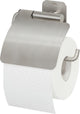 Col Tigre - Porte-rouleau WC avec rabat - sans perçage - Porte-rouleau WC autocollant - Inox brossé