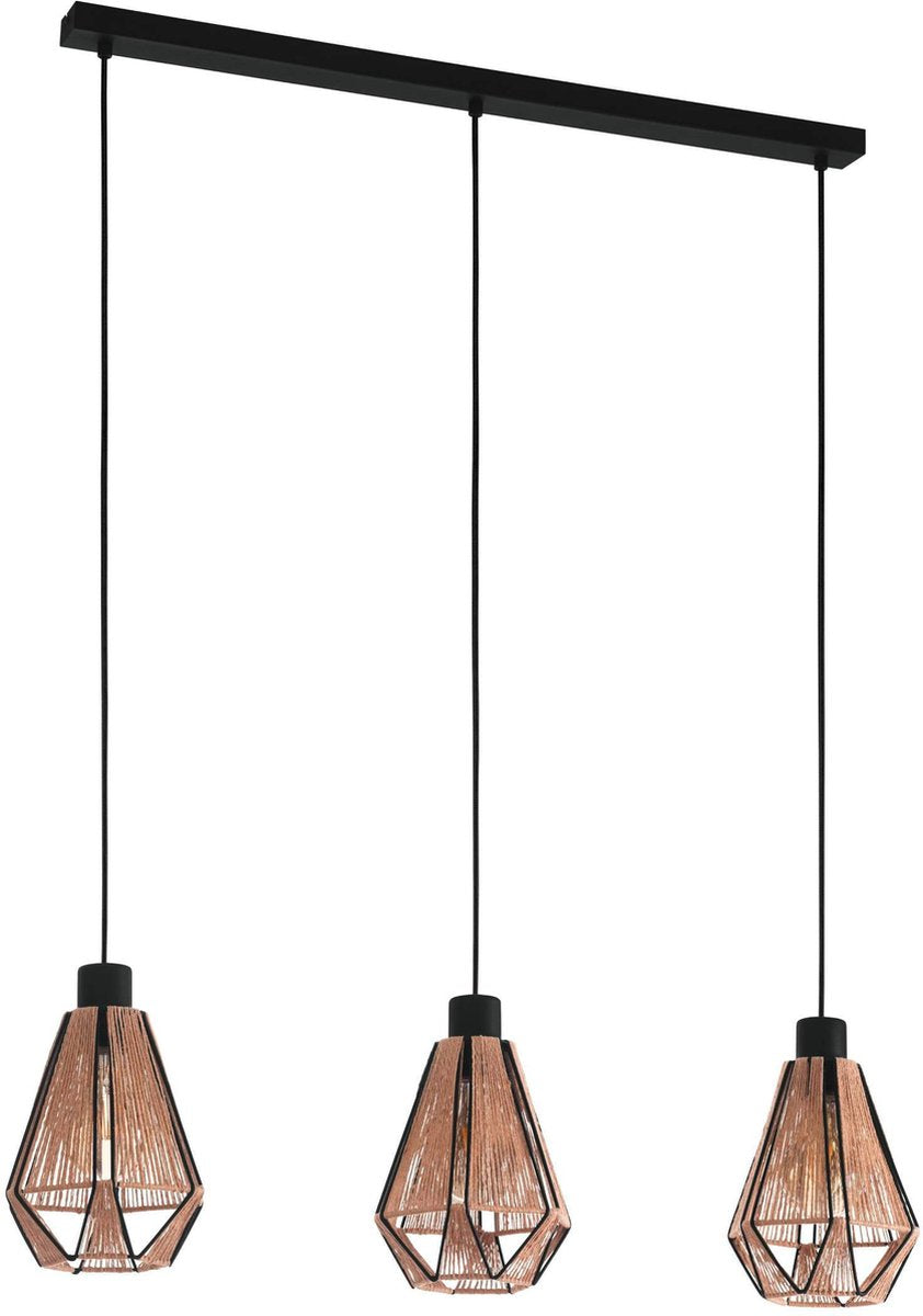Lampe suspendue Eglo adwickle - e27 - 87 cm - marron noir