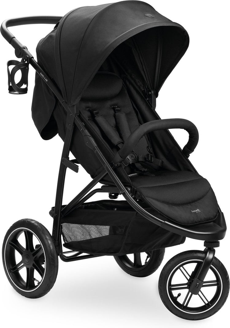 Hauck rapid 3 air - buggy - roue pneumatique - adapté à la ville et à la forêt - noir