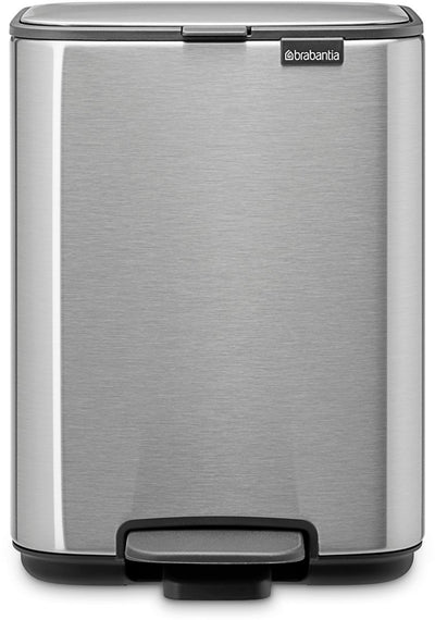 Poubelle à pédale Brabantia bo - 4 litres - salle de bain - acier mat résistant aux empreintes digitales
