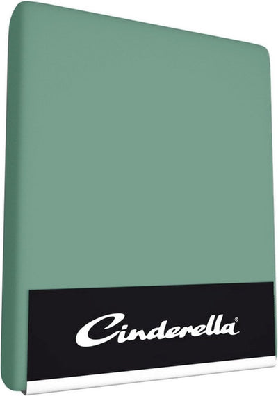 Drap-housse Cendrillon matelas jersey hauteur 25 cm - vert minéral - 90x200