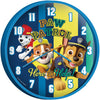 Horloge murale de patrouille de patrouille 25 cm bleu
