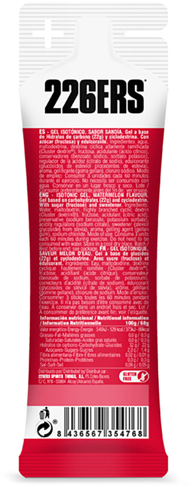 226ers gel isotonique 100mg caféine cola 68g