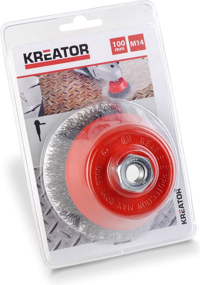 Kreator krt150201 brosse coupe - acier - m14 - ø100 mm