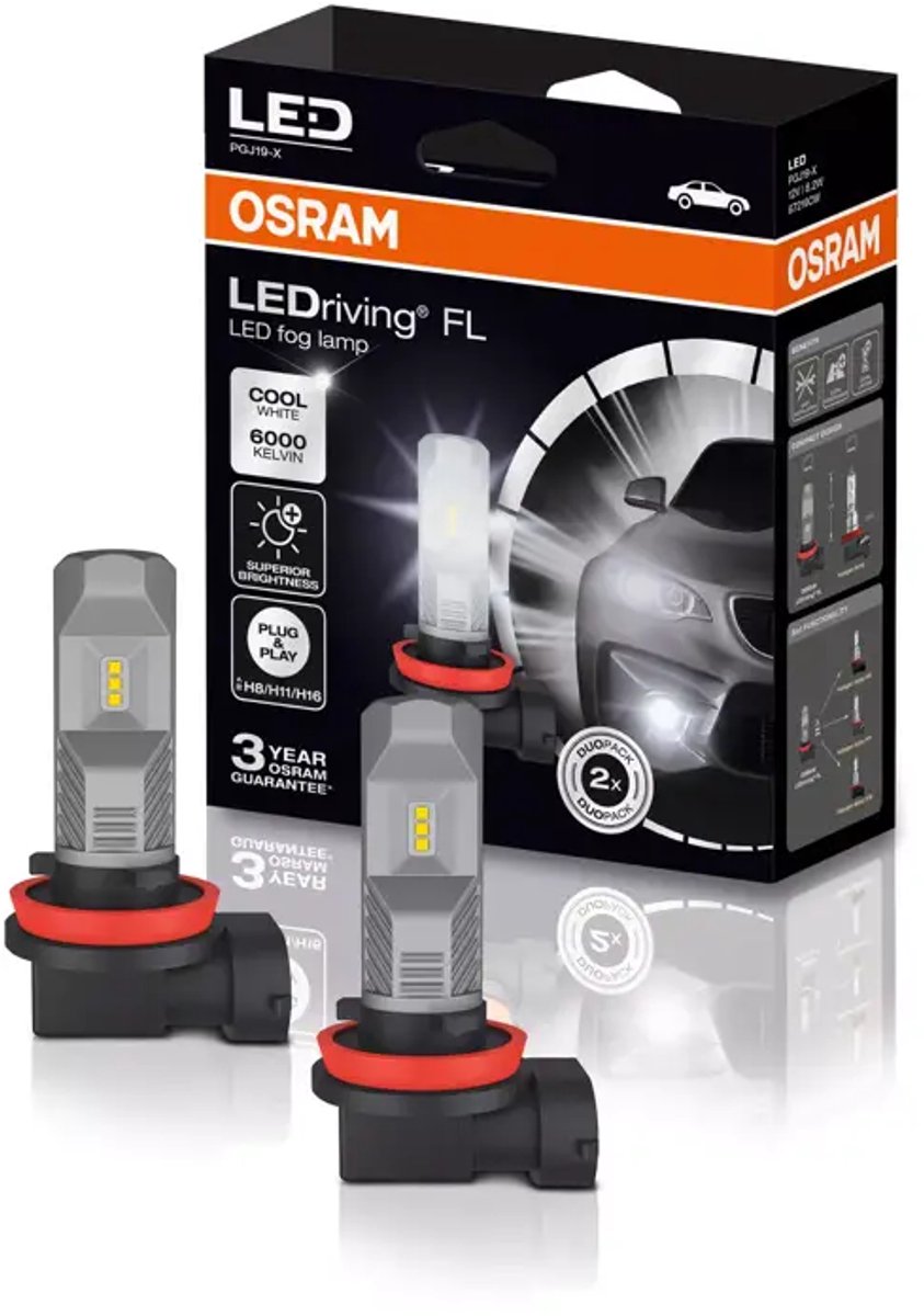 Osram leriving - phare antibrouillard LED - h8 h11 h16 - sécurité et efficacité