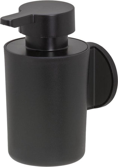 Tiger tune - distributeur de savon 180 ml - sans perçage - ruban adhésif 3m - métal noir brossé noir