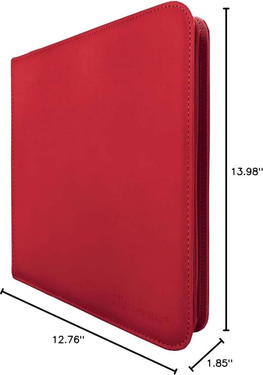Classeur pro zippé Ultrapro 12 pochettes rouge