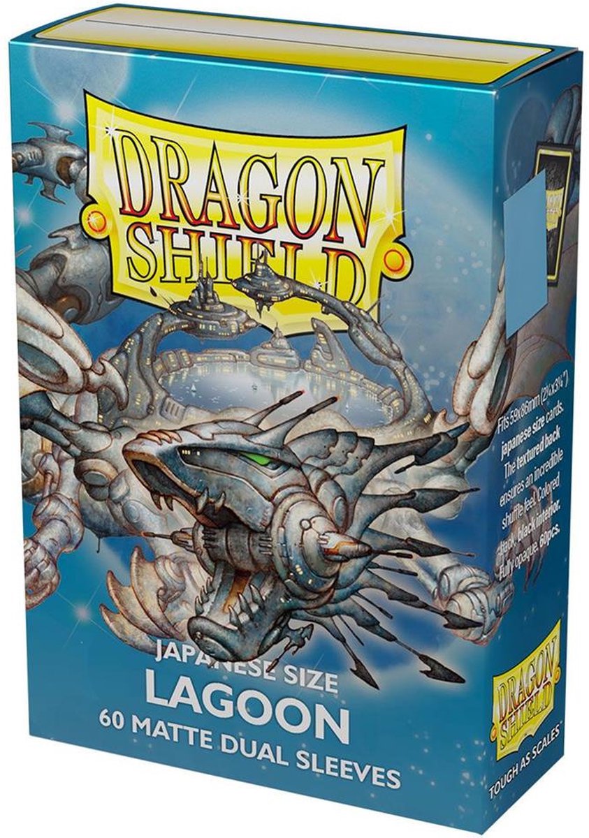 Jeu de cartes à collectionner pochettes tcg mat double bouclier dragon - lagon (60 pochettes) (taille japonaise) pochettes