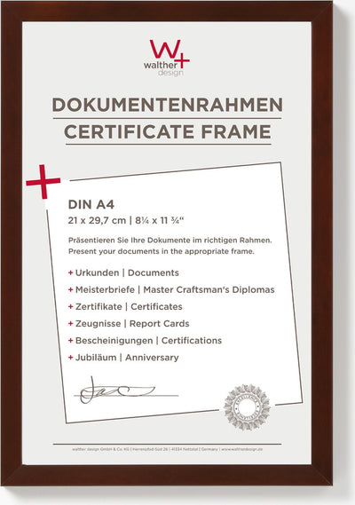 Poivrons Walther - cadre en bois - format photo 21x29,7 cm (din A4) - noix