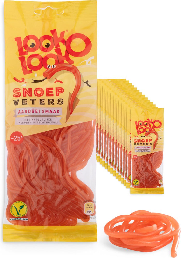 Look o look lacets bonbons fraise (14x125gr)