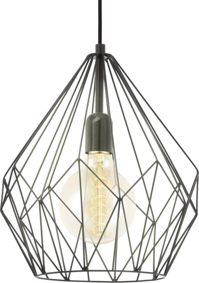Lampe à suspension Eglo Carlton - e27 - ø 31 cm - noire