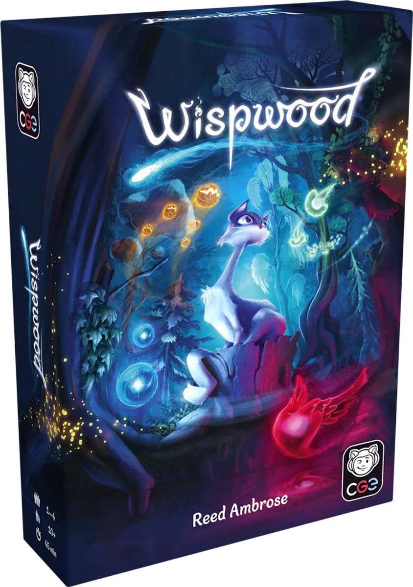 Jeux de gobelin blanc jeu de société asmodee jeu de famille magique wispwood jeu de puzzle stratégique.