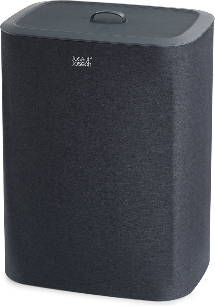 Joseph joseph panier à linge tota - 2 compartiments - tri du linge - 90 litres - noir