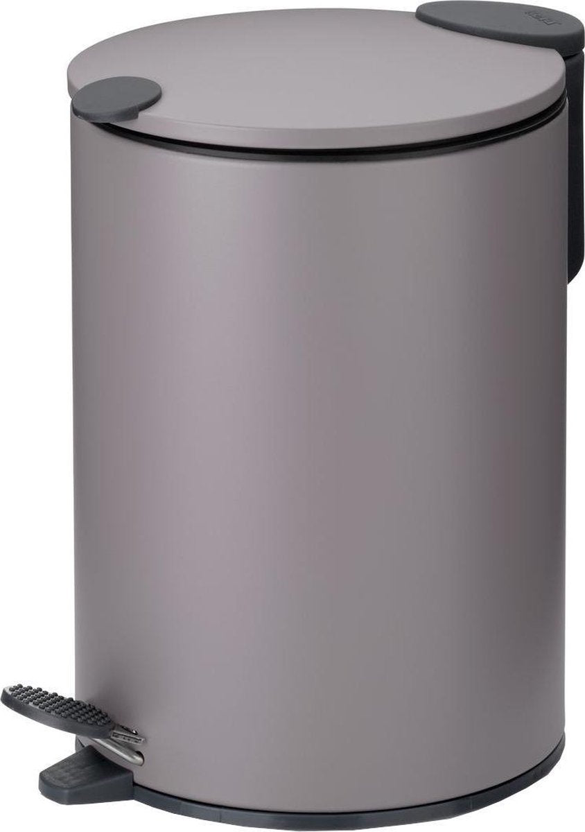Kela poubelle à pédale, 3 l, gris clair - | mat