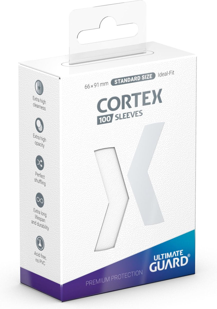 Manchons cortex Ultimate Guard taille standard (100) - blanc