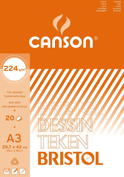 Carnet à dessin Canson format Bristol 297 x 42 cm (A3)