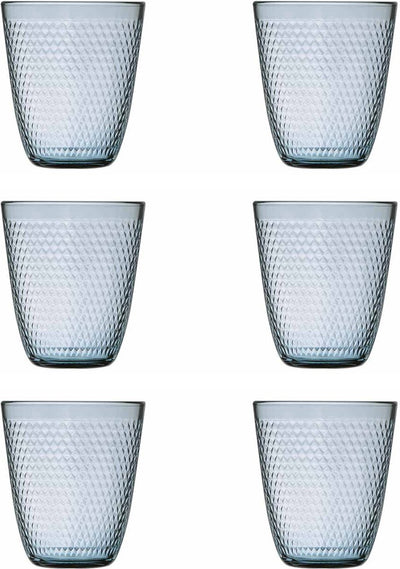 Arcoroc pampille couleurs - gobelet bleu - 30cl - set6 - d8.6xh9.7cm