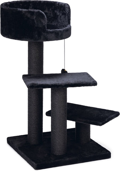 Beeztees griffoir Serpa Figo - incl. corde avec ballon - 3 places couchées - noir - 50x50x92 cm