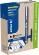 Pilot hi-tecpoint v5, 10 rouleaux + 30 recharges, fin, bleu