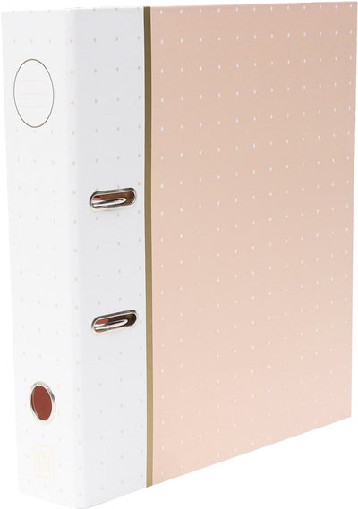 Ancor classeur unique a4 2r 8cm points rose - an-121810-c