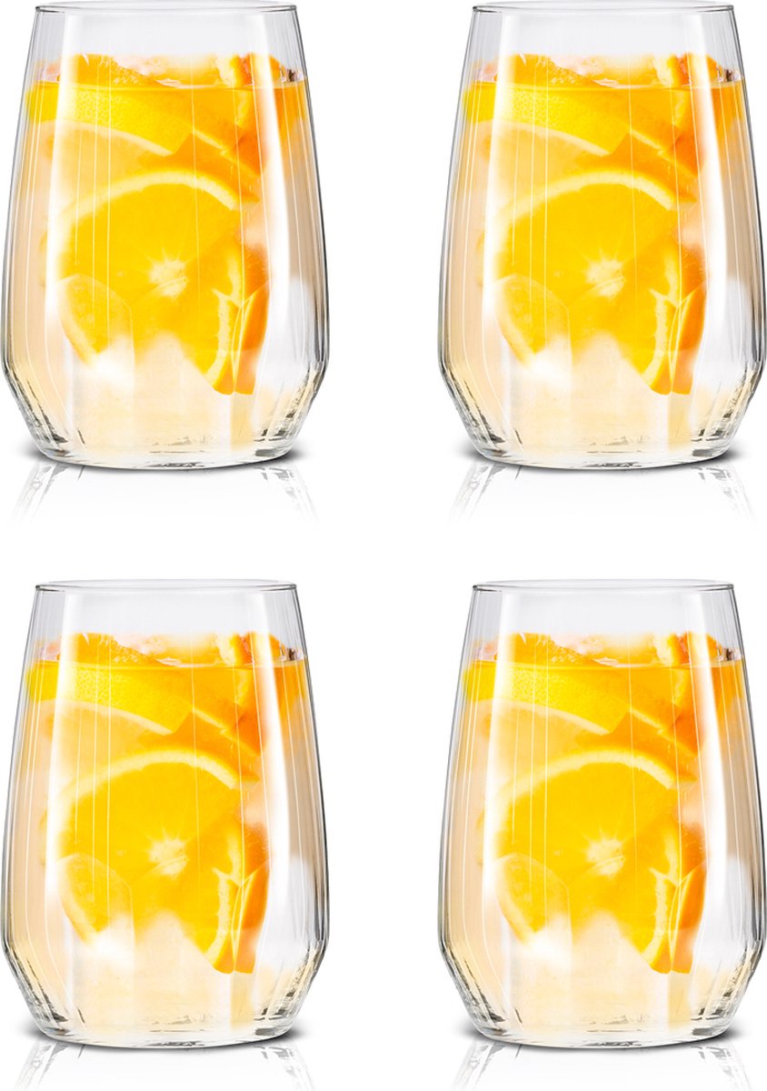Set de verres Alpina 4 pièces - verres à eau env. 44cl - verre pour eau, jus et boissons - verres à boire adaptés au lave-vaisselle - set de verres idéal pour un usage quotidien - verre transparent