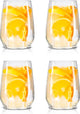 Set de verres Alpina 4 pièces - verres à eau env. 44cl - verre pour eau, jus et boissons - verres à boire adaptés au lave-vaisselle - set de verres idéal pour un usage quotidien - verre transparent