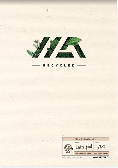 Bloc-notes recyclé Aurora Shine Bright | pi a4 | doublé