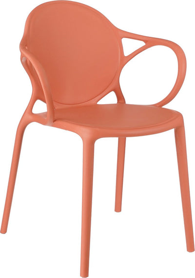 Mica decorations chaise de jardin nebraska - 56x56,5x80 cm - polypropylène - saumon