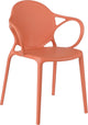 Mica decorations chaise de jardin nebraska - 56x56,5x80 cm - polypropylène - saumon