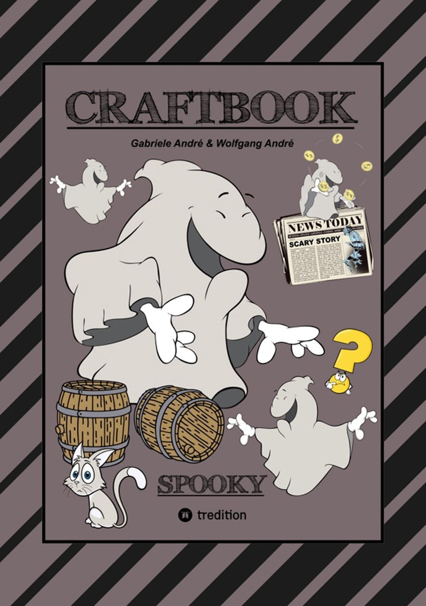 Craftbook - 100 gruselige malmotive - 2 sablonneux bastelspiele - ratsel - lustige bilder - grauenhafte afgaben
