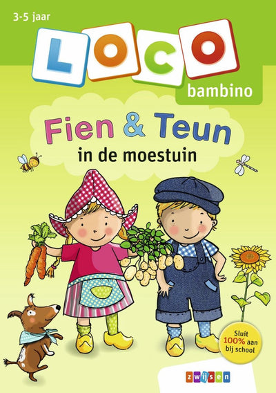 Livret d'exercice Loco Fien et Teun dans le potager
