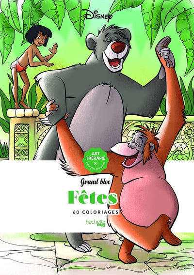 Hachette héros grand bloc fêtes - livre de coloriage disney - livre de coloriage pour adultes