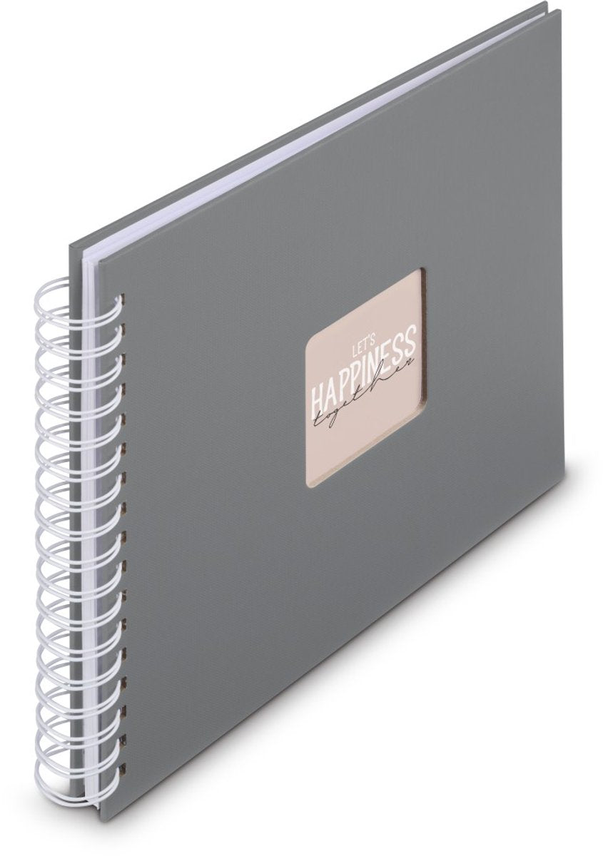 Hama album photo spirale - fine art - 28x24 - 50 pages - gris pierre