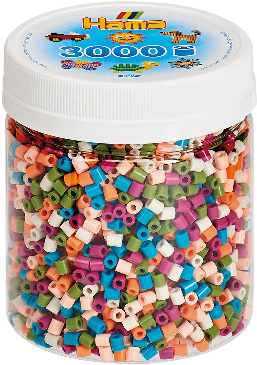 Perles de fer Hama dans le mélange de couleurs (58), 3000st.