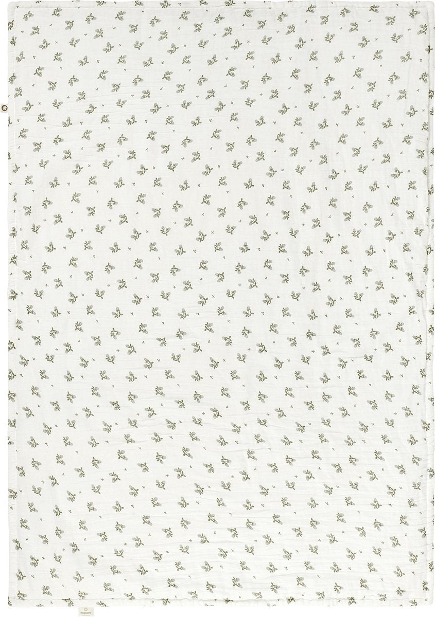Couverture pour berceau Noppies trèfle fleuri - scarabée