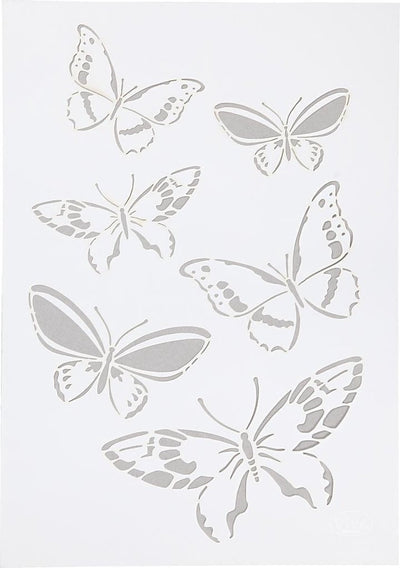 Template flexible de la décoration Viva, papillons, A4, Vel 210x297 mm, 1 pièce