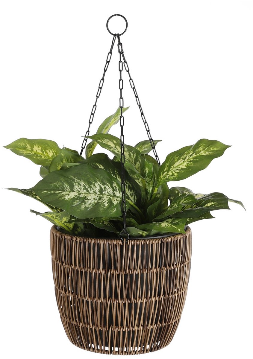 Mica decorations plante artificielle dieffenbachia - vert - 40 cm - en pot - fausse plante - plante d'intérieur
