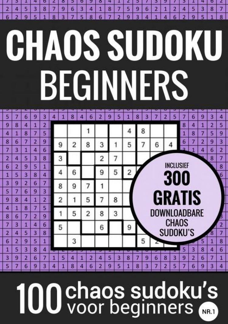 Choas sudoku sudoku facile : chaos sudoku - non. 1 - livre de puzzles avec 100 puzzles faciles pour adultes et personnes âgées