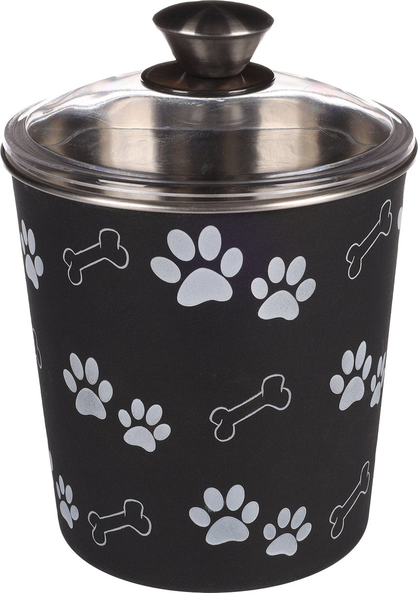 Flamingo kena avec couvercle - boîte à snack chiens - pot à snack avec couvercle kena noir 16cm 1900ml - 1pc - 129893 - 1pc