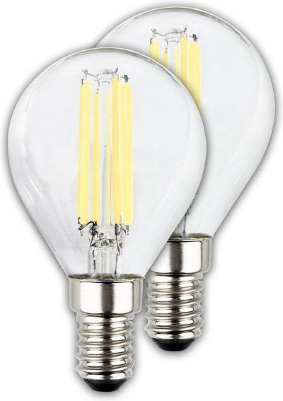 Briloner - lampe LED ultra efficace - lot de 2 sources lumineuses - e14 - éclairage à filament - 4w - 840lm - lumière blanc chaud 2 700 k - ø3,5 cm