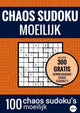 Choas sudoku sudoku difficile : chaos sudoku - non. 3 - livre de puzzles avec 100 puzzles difficiles pour adultes et personnes âgées