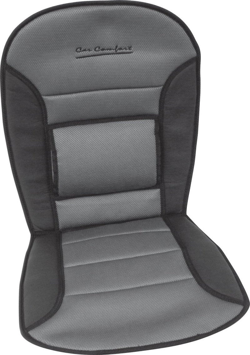 Carpoint coussin de chaise confort 90x45 cm - soutien lombaire - gris noir - montage antidérapant - adapté aux airbags - confort d'assise supplémentaire