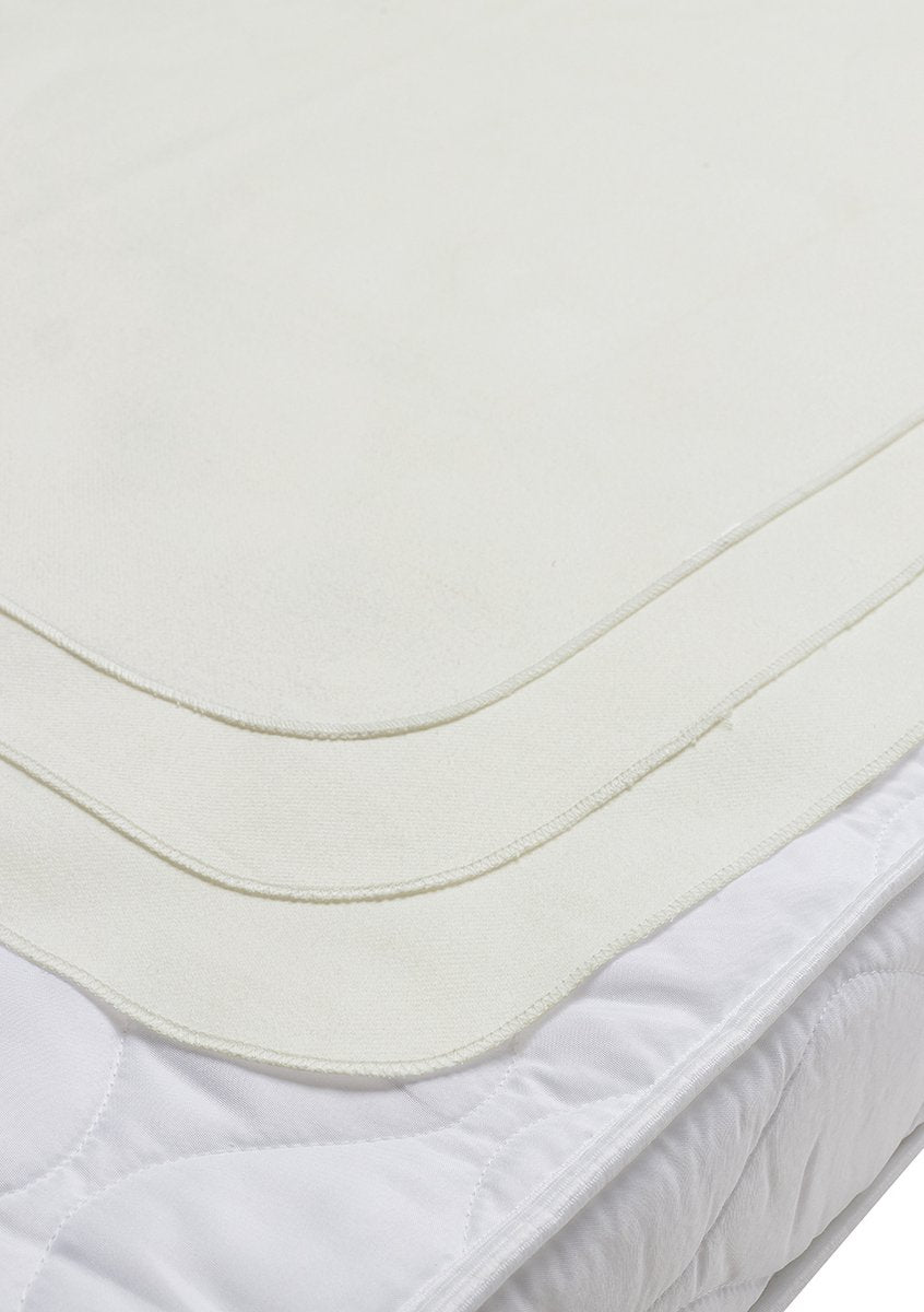 Sous-couche en molleton pour bébé Meyco - paquet de 3 - blanc - 68x75cm