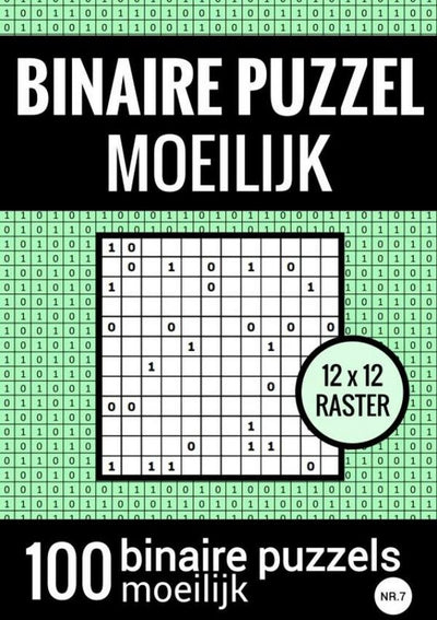 Brandless sans marque puzzle binaire difficile - livre de puzzles avec 100 binairos - no.7