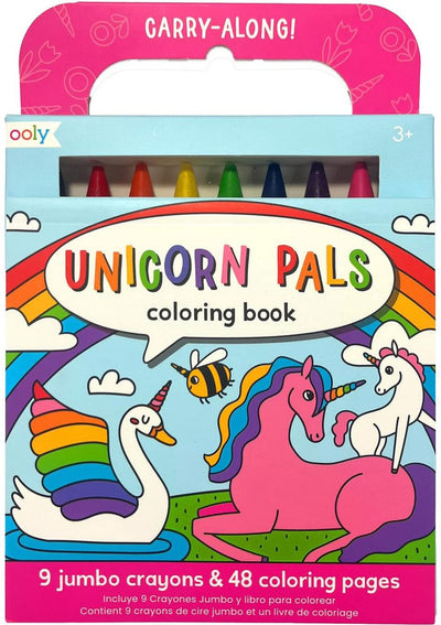 Ooly - à emporter - copains licornes - forfait voyage livre à colorier