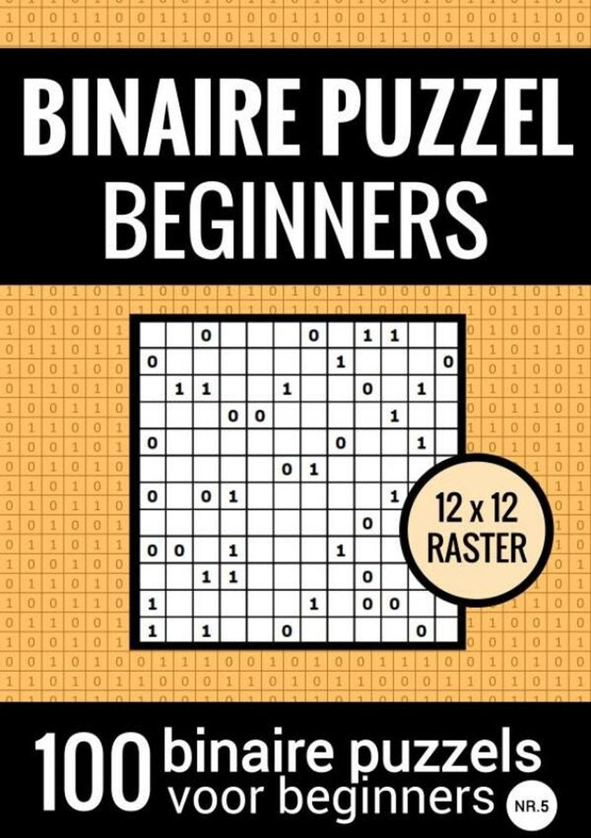 Puzzle binaire sans marque Brandless facile pour les débutants - livre de puzzles avec 100 binairos - n°5